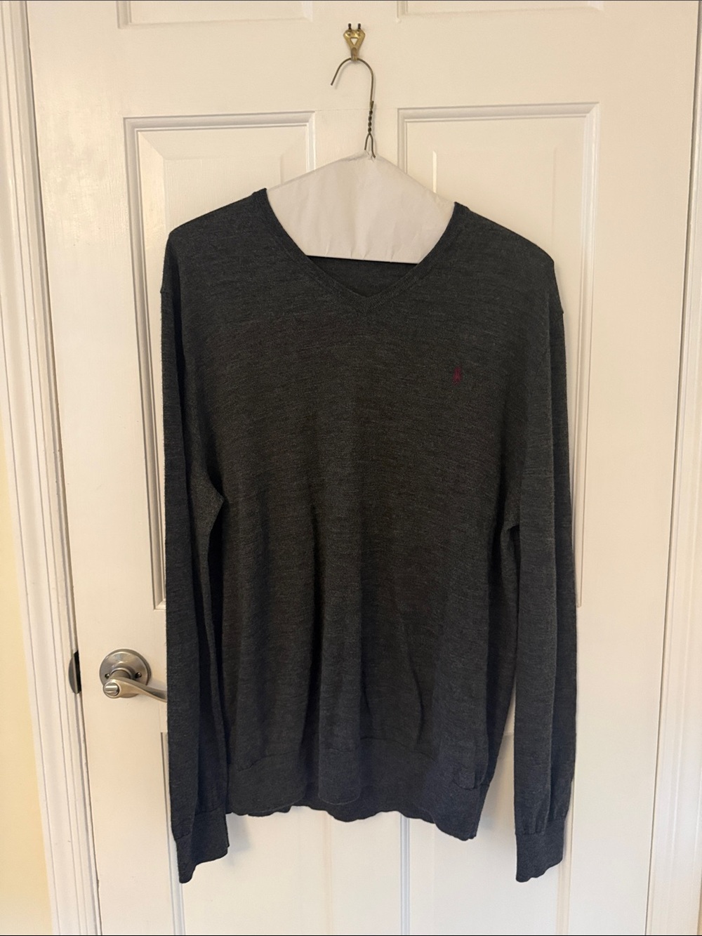 Polo by Ralph Lauren Dark Charcoal V-Neck Sweater